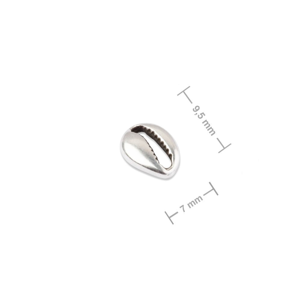 Manumi spojovací díl mušle 9,5x7mm postříbřený - 1 ks