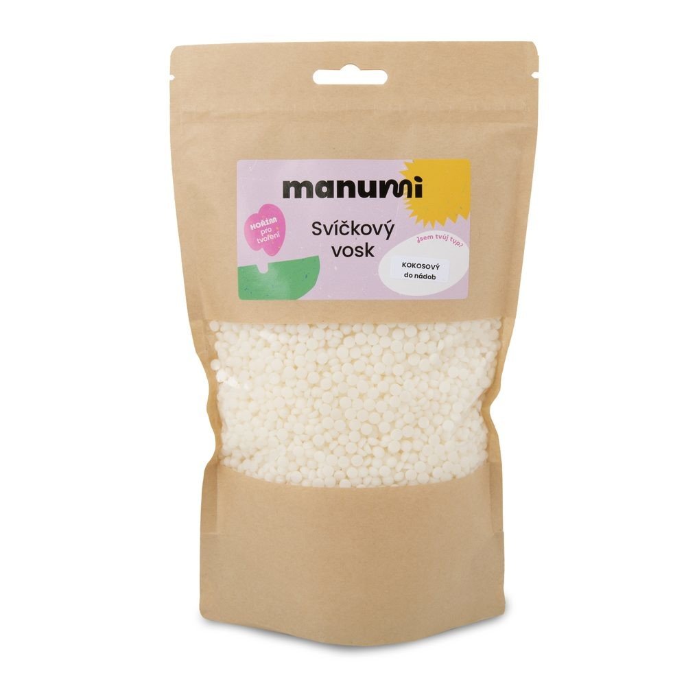 Manumi kokosový vosk na svíčky do skla, keramiky a nádob - 1 balení