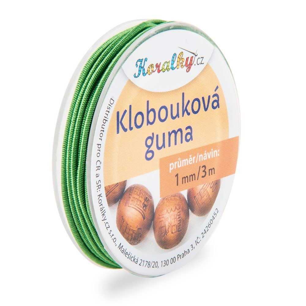 Manumi Klobouková guma 1mm/3m zelená č.6 - 1 ks