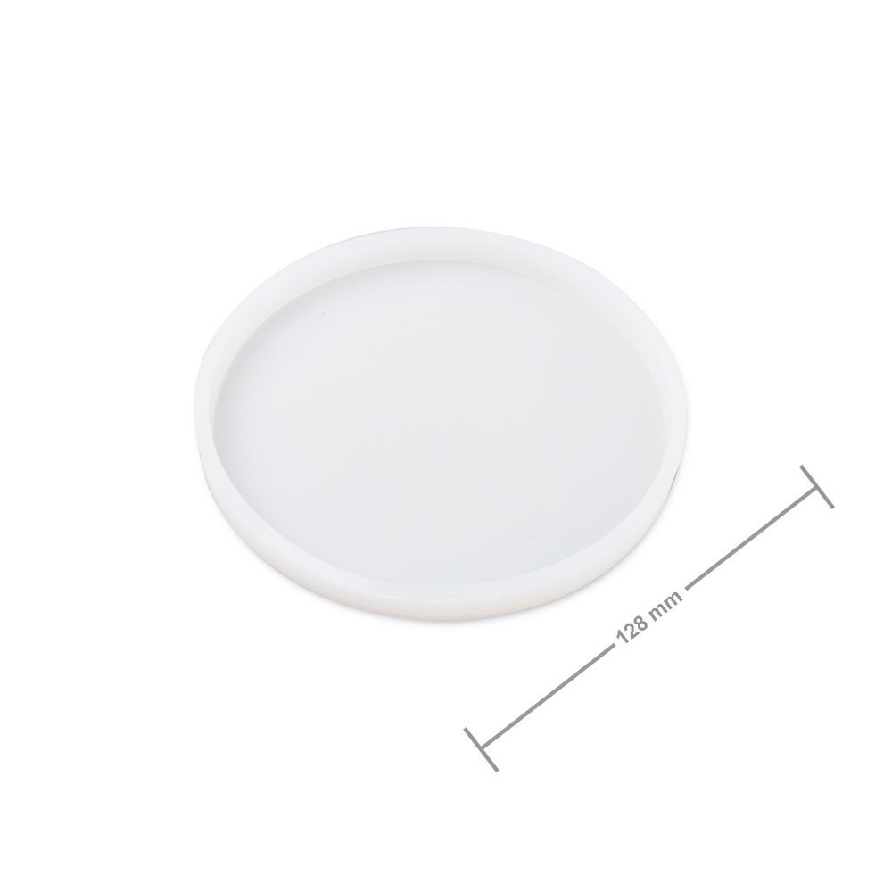 Silikonová forma na odlévání kreativní hmoty podtácek bez okraje kulatý 128x10mm - 1 ks