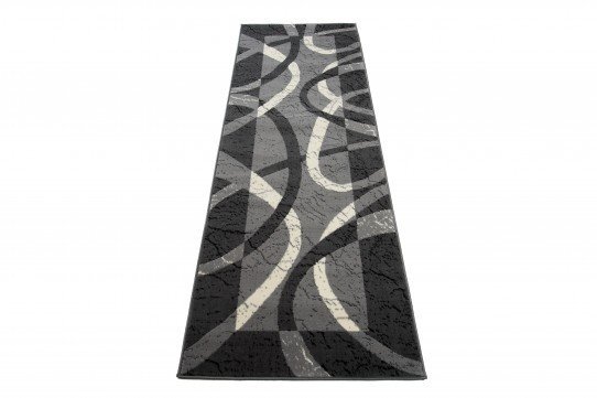 Koberec / Běhoun CHEAP 3707A  PP CRM tmavě šedý