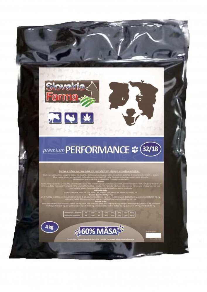 Granule Slovakia Farma Premium Performance 32/18 -  18 kg