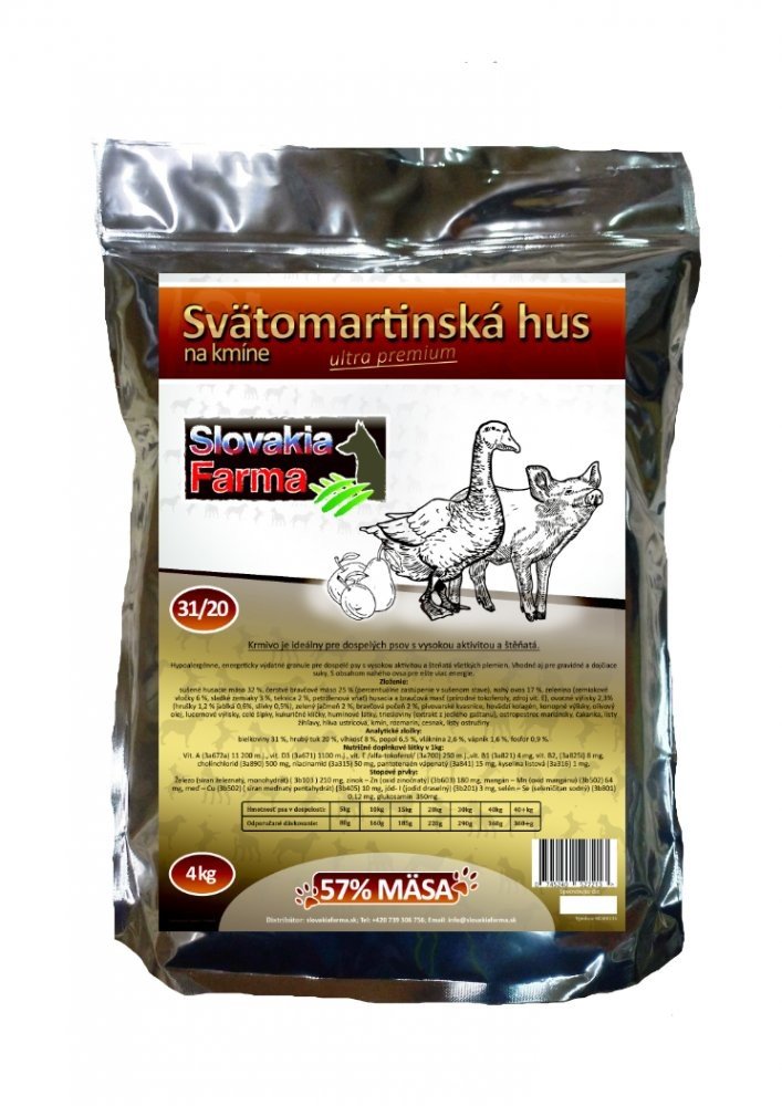 Hypoalergenní Granule Slovakia Farma - Svätomartinská hus 31/20 - 4 kg