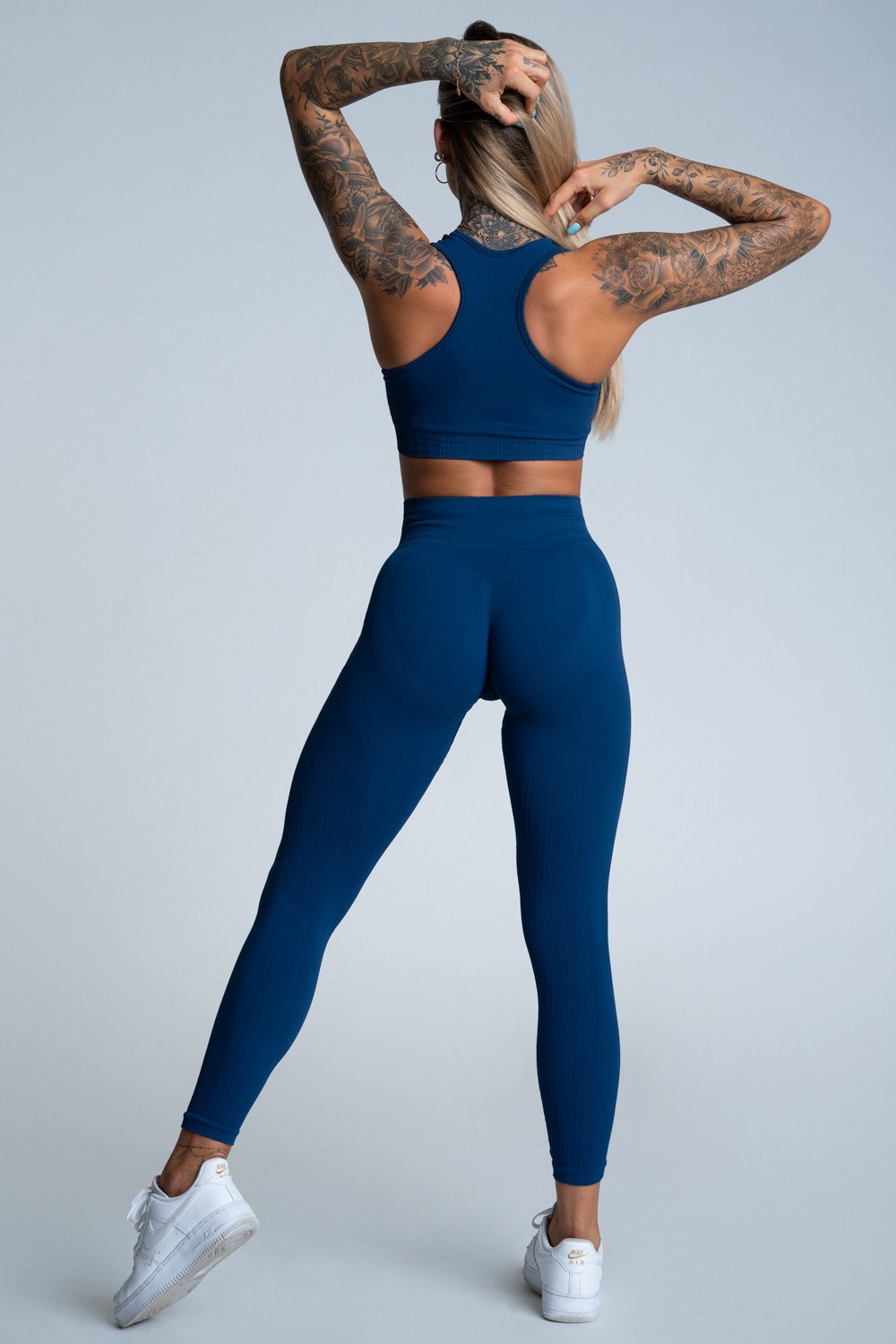 Gym Glamour Legíny Push Up Classic Blue Barva: Modrá, Velikost: L