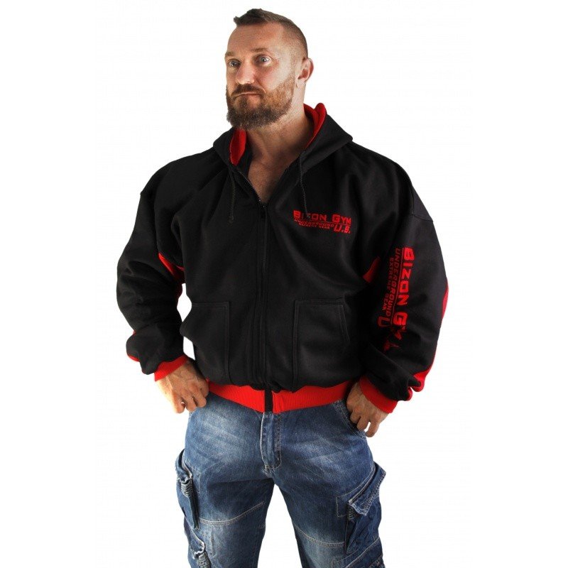 Bizon Gym Mikina 300 Violator - černá/červená Velikost: M