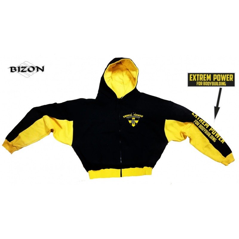 Bizon Gym Mikina 318 Violator - černá/žlutá Velikost: M