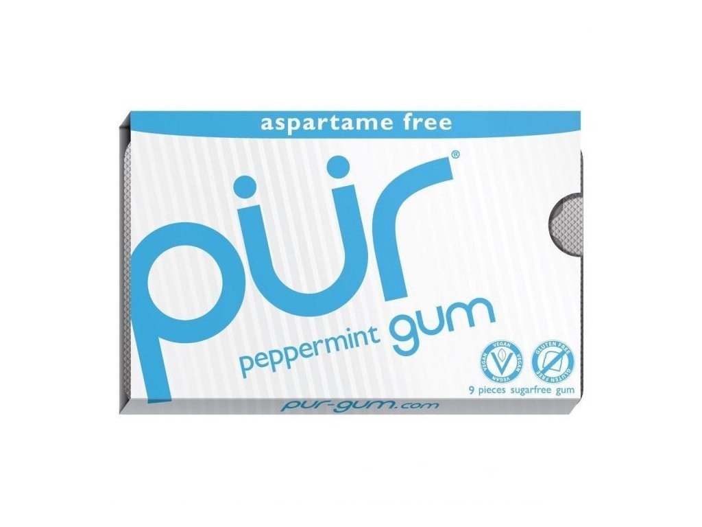The PÜR Company Přírodní žvýkačky bez aspartamu a cukru - Peppermint | PÜR Množství: 9 ks