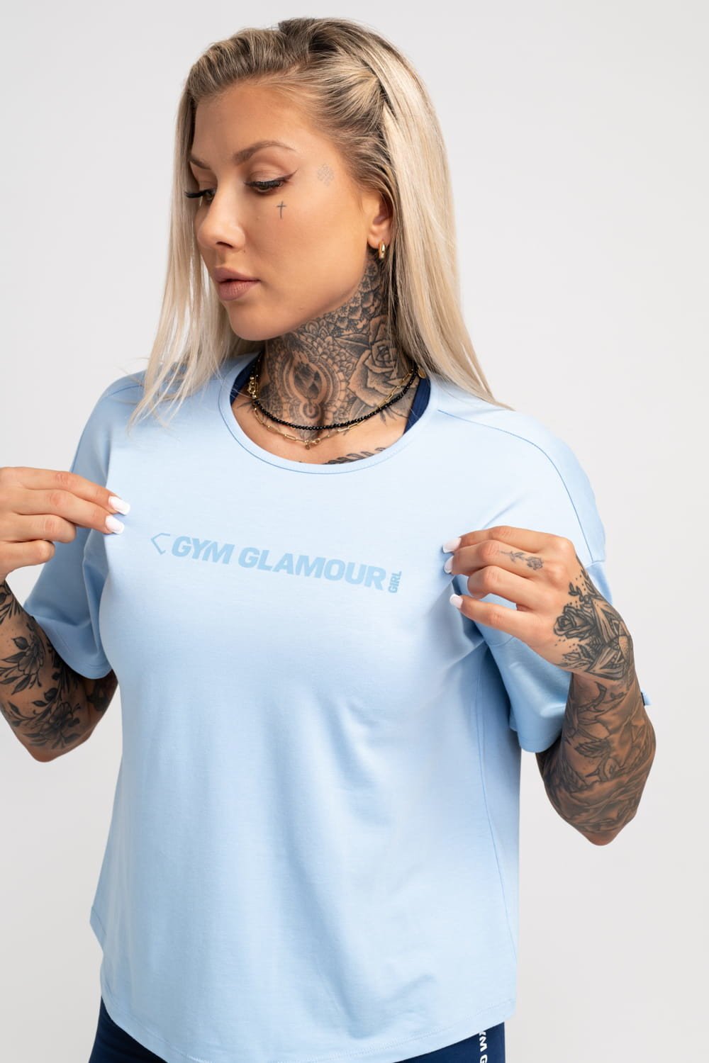 Gym Glamour Tričko V Blue Barva: Modrá, Velikost: S