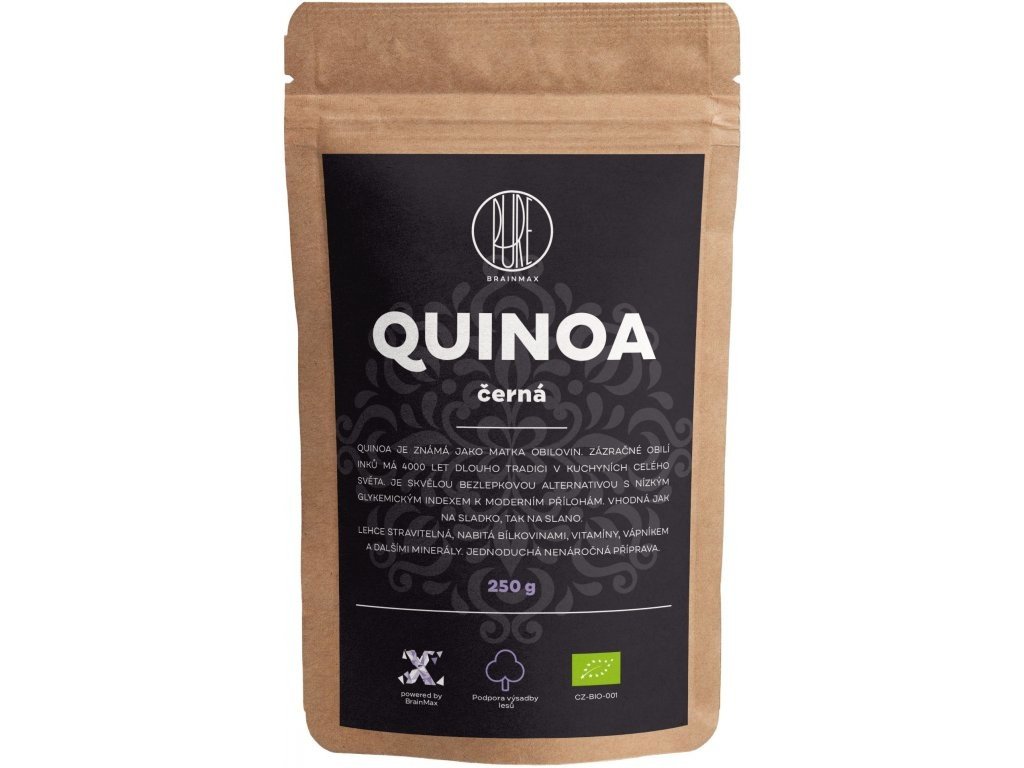 BrainMax Pure Quinoa BIO - černá, 250 g - EXP: 11/22