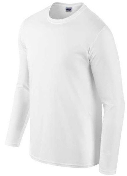 Pánské tričko dlouhý rukáv bílé