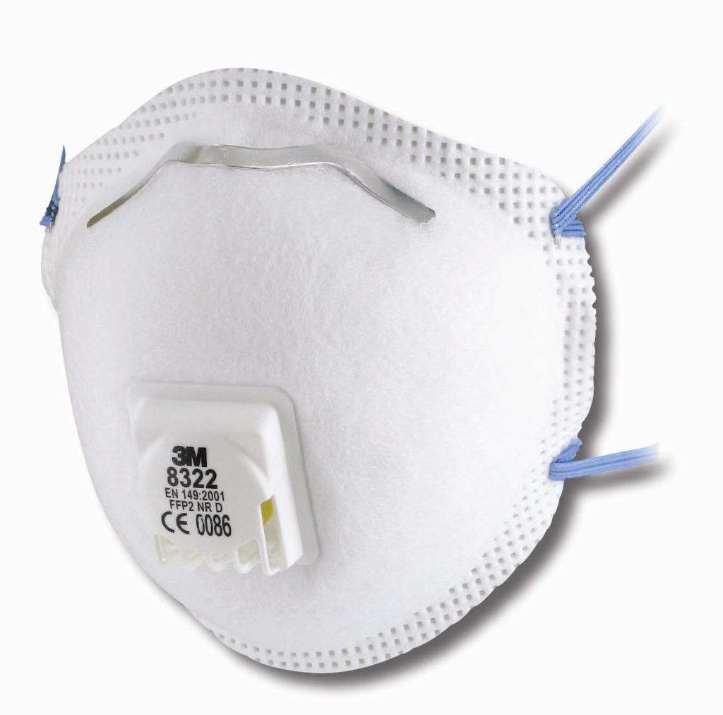 3M 8322 FFP2 NR D respirátor mušlový výdechový ventilek