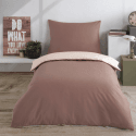 Jednobarevné povlečení bavlněné Charming hnědo-krémové EMI Standardní set jednolůžko obsahuje 1x 200x140 + 1x 90x70