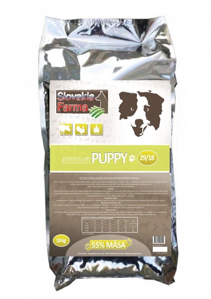 Granule Slovakia Farma Premium - Puppy 29/18 -  18 kg