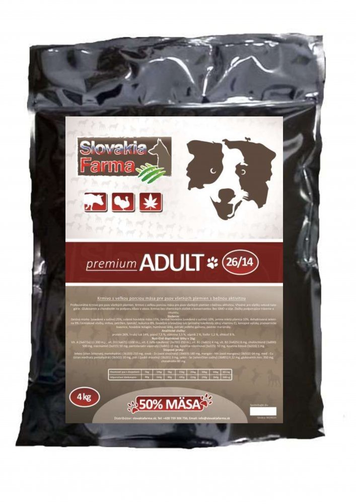 Granule Slovakia Farma Premium - Adult 26/14 -  4 kg