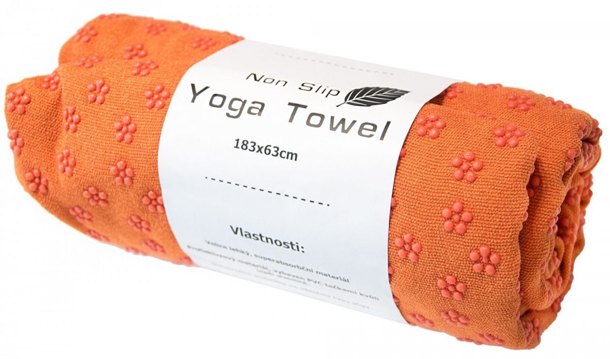 Sharpshape Protiskluzový ručník na jógu Orange Sharp Shape