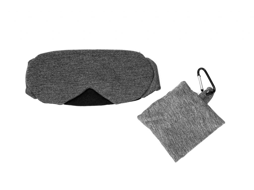 BrainMax Luxusní maska na spaní (tmavě šedá) s pouzdrem