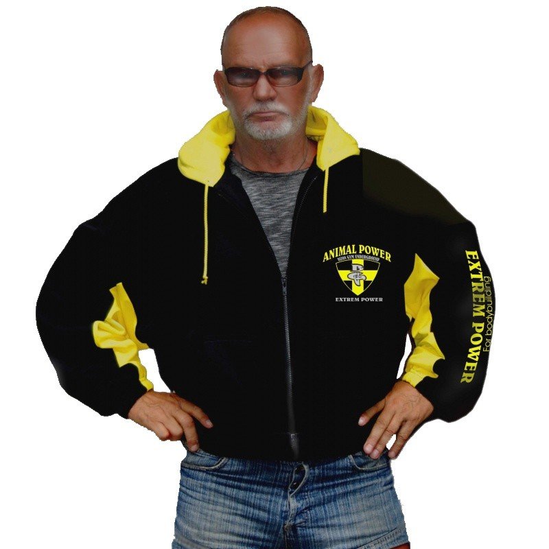 Bizon Gym Mikina 308 Violator - černá/žlutá Velikost: M