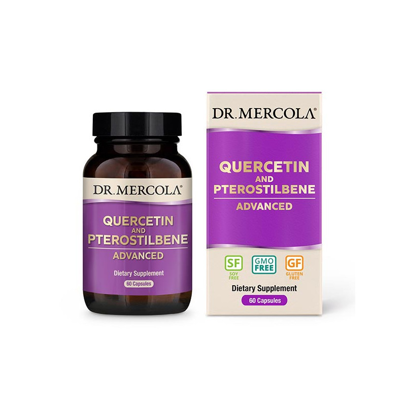 Quercetin, Pterostilben Advanced, 180 kapslí - DR. MERCOLA
