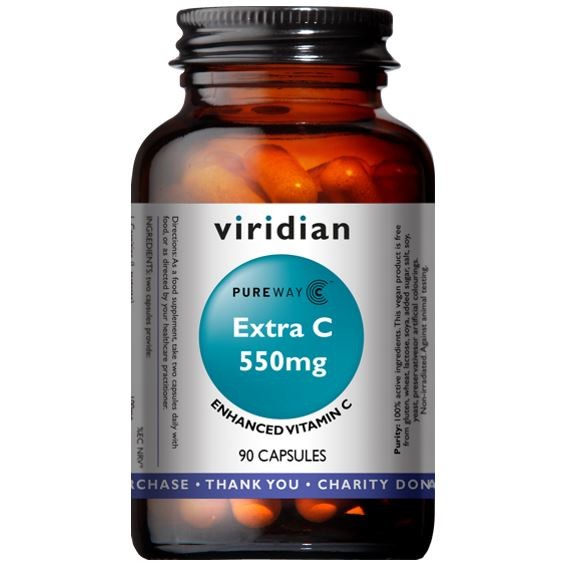 Extra C 550mg 90 kapslí (Vitamín C 550mg) - Viridian