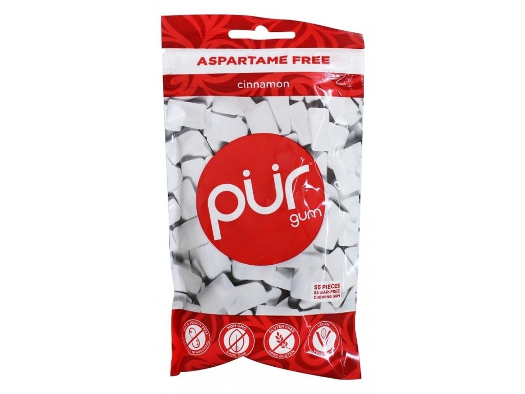 The PÜR Company Přírodní žvýkačky bez aspartamu a cukru - Cinnamon | PÜR