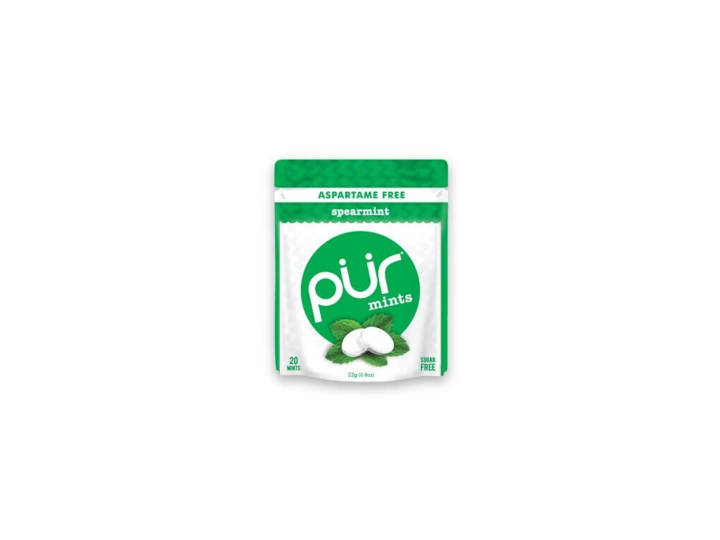 The PÜR Company Cucací pastilky bez aspartamu a cukru - Spearmint | PÜR