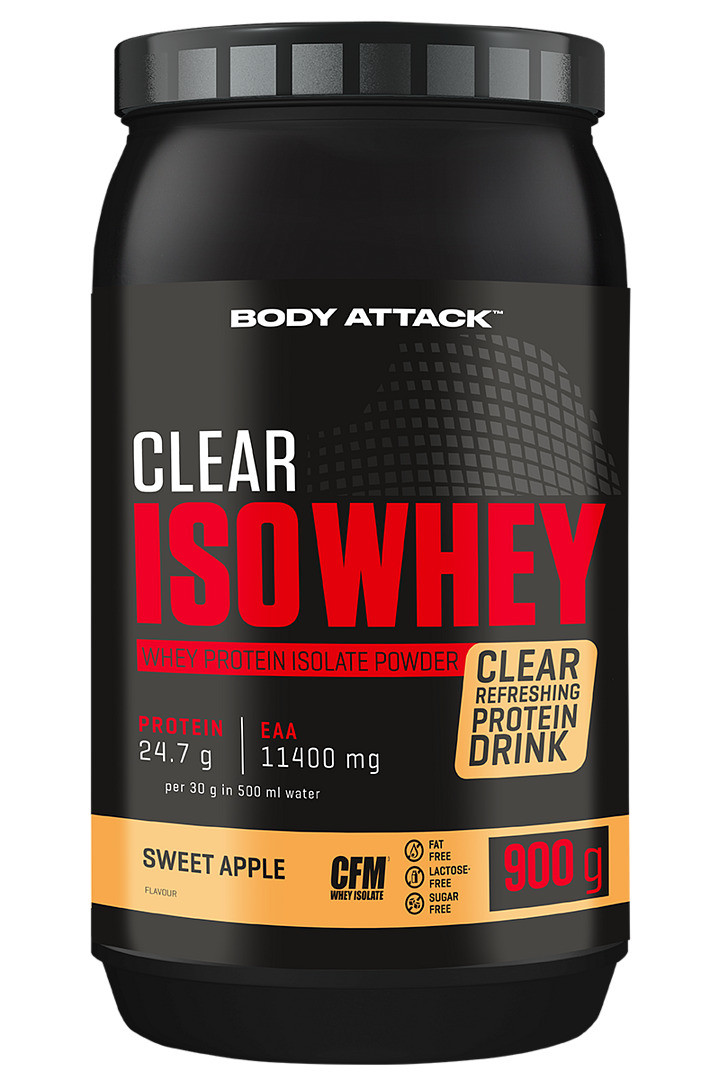 Body Attack Clear Iso Whey 900g, syrovátkový proteinový izolát CFM Varianta: Blackberry