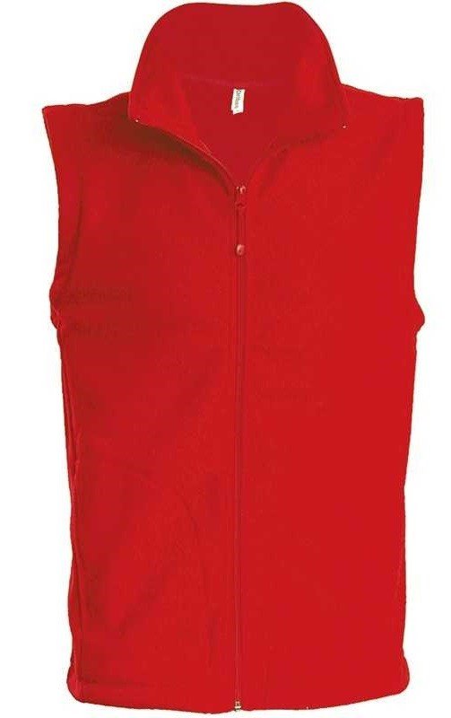 Fleecová vesta unisex červená