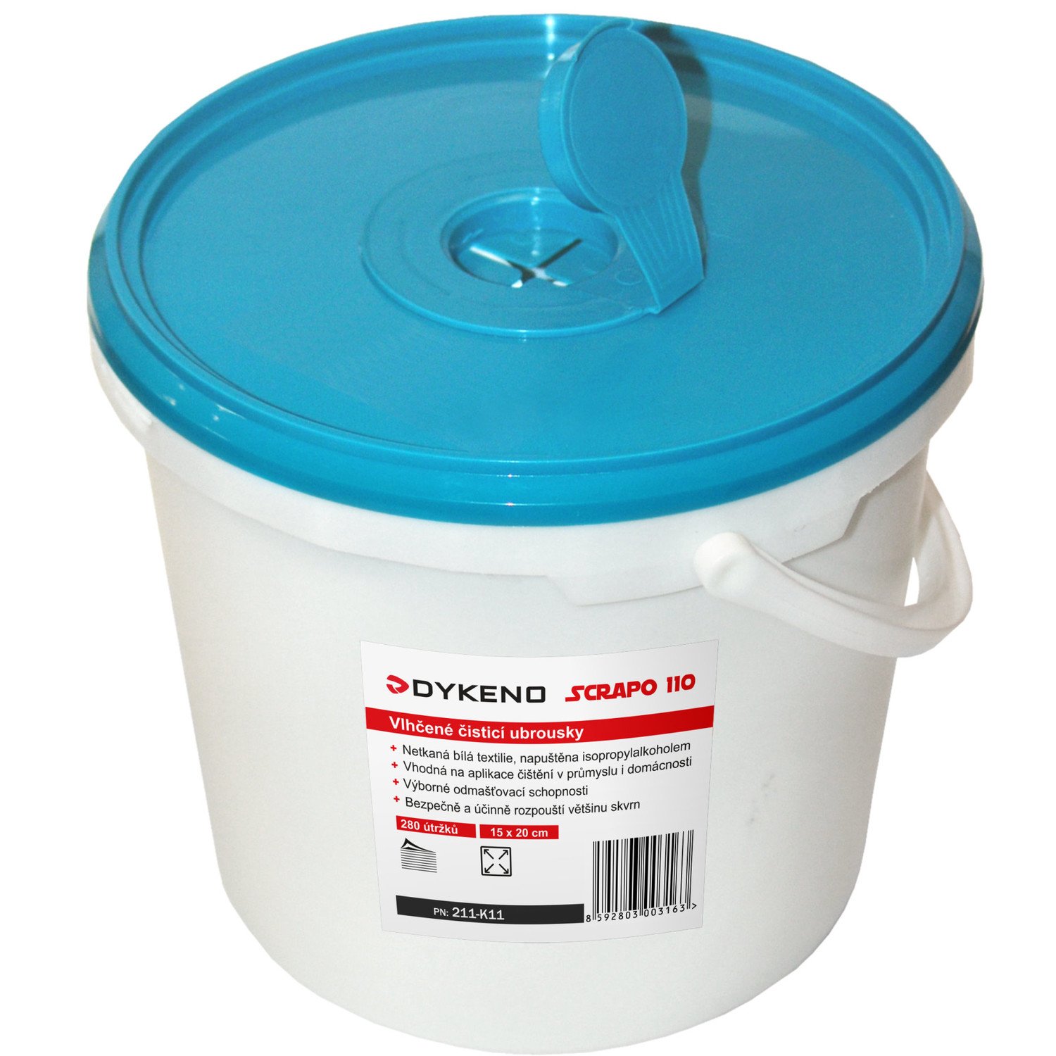 Scrapo 110 vlhčené čisticí ubrousky 280 útržků