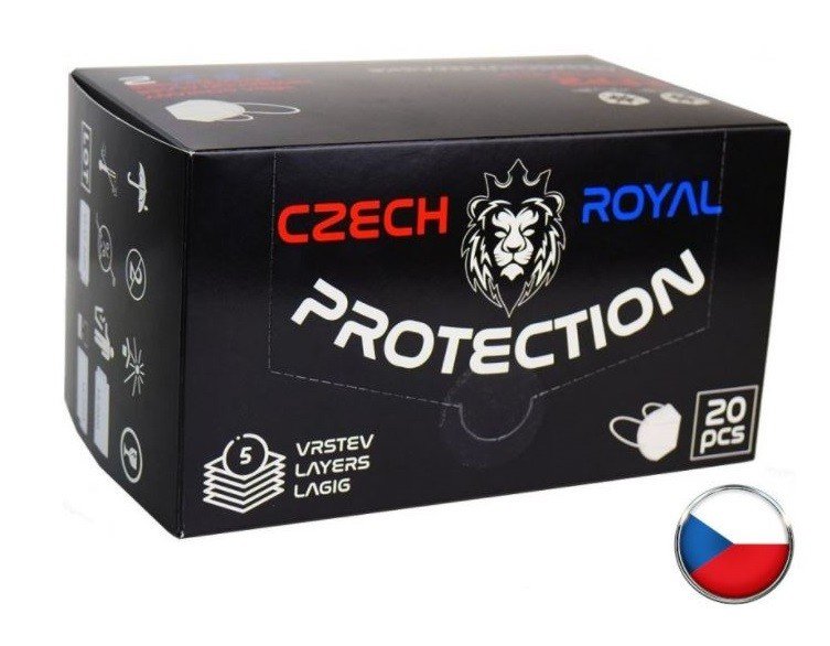 Respirátor FFP2 Czech Royal Protection bez výdechového ventilku