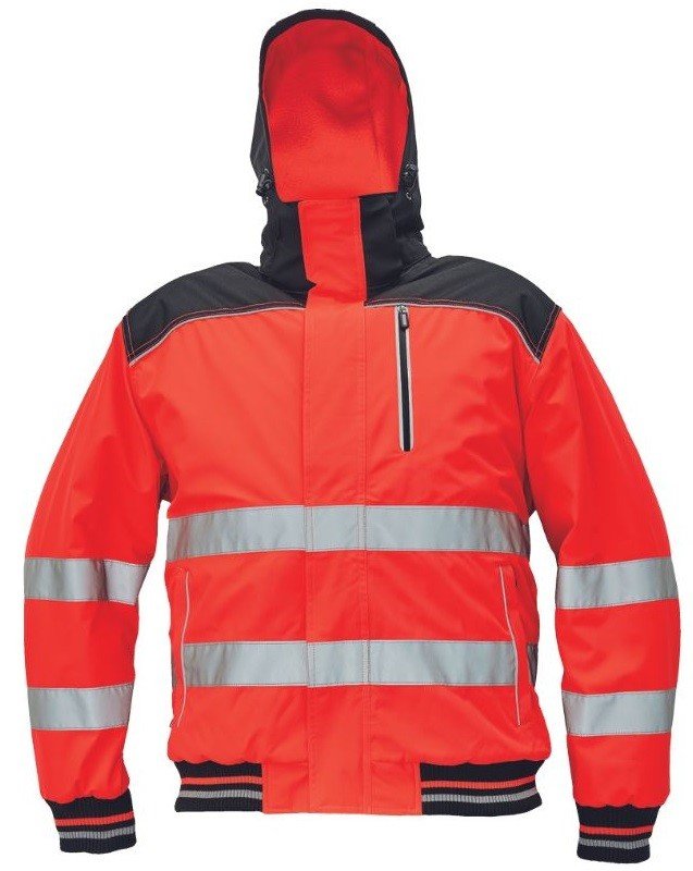 KNOXFIELD HI-VIS WINTER pilot zimní reflexní bunda červená