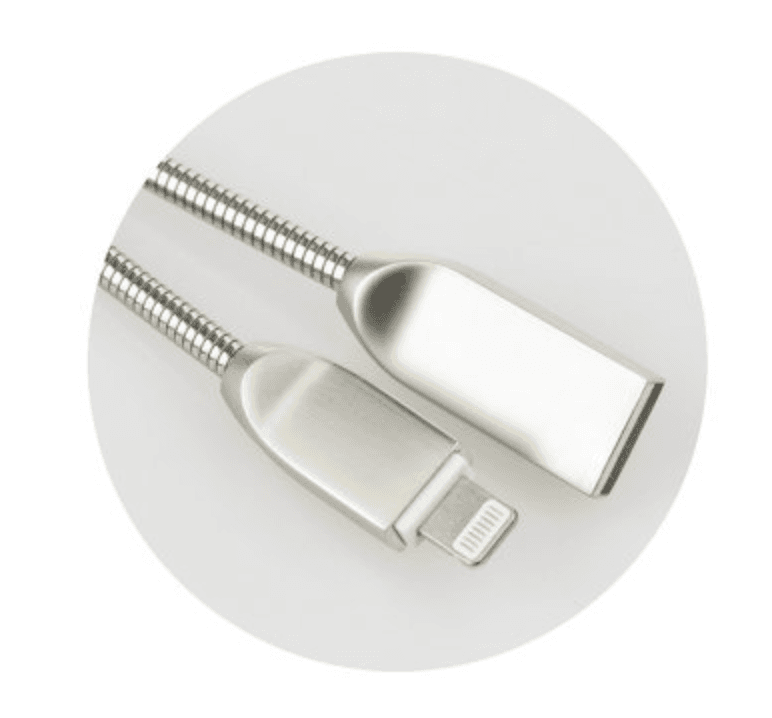 PartnerTele Kabel iPhone Lightning / USB - METAL SNAKE - 2,4A, 5W - 1 metr