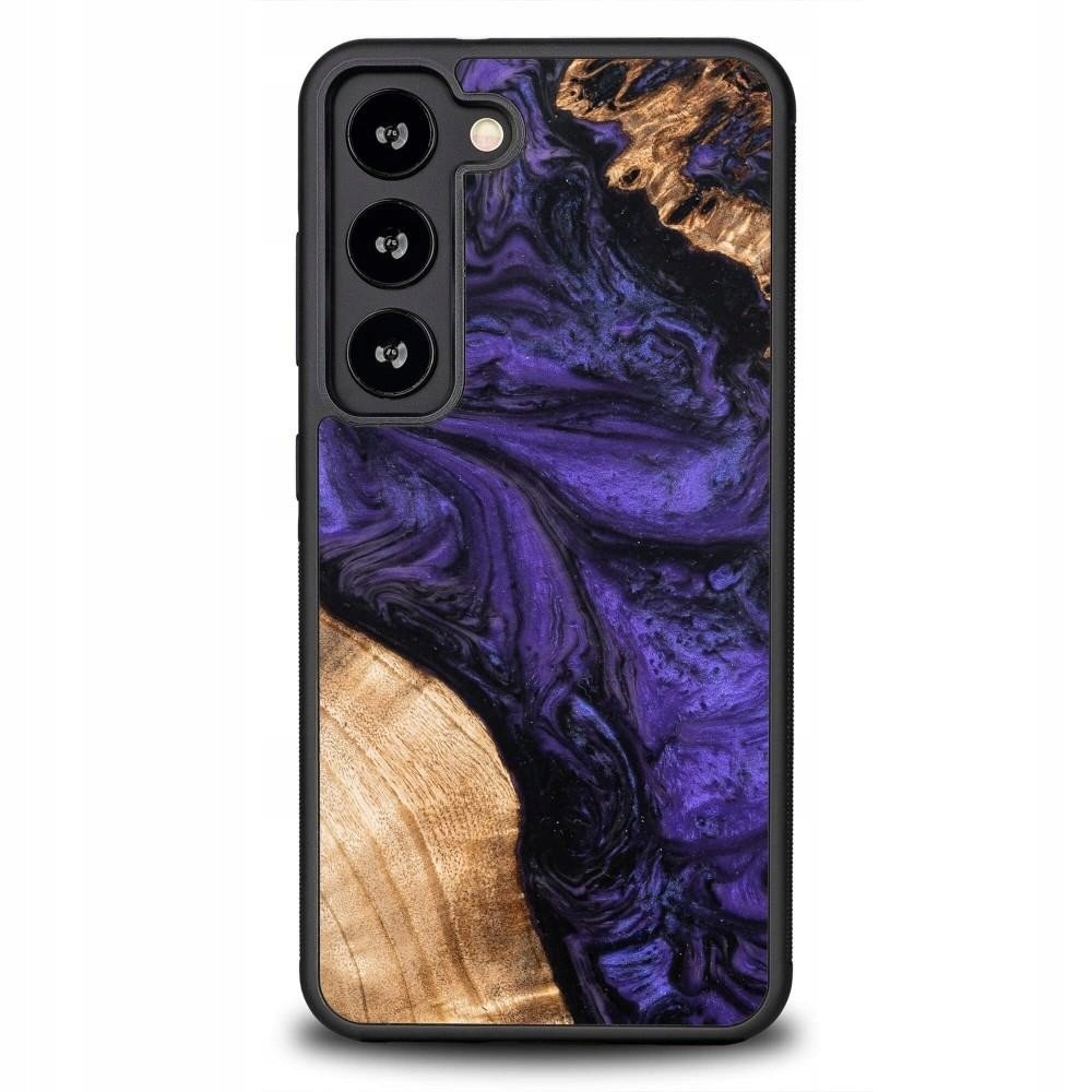 Dřevěné a pryskyřičné pouzdro pro Samsung Galaxy S23 Bewood Unique Violet fialové