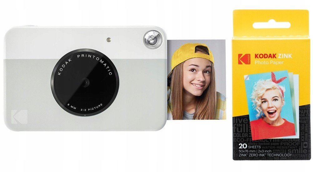 Fotoaparát Kodak Printomatic 2MP 45s Fotografická nálepka šedá