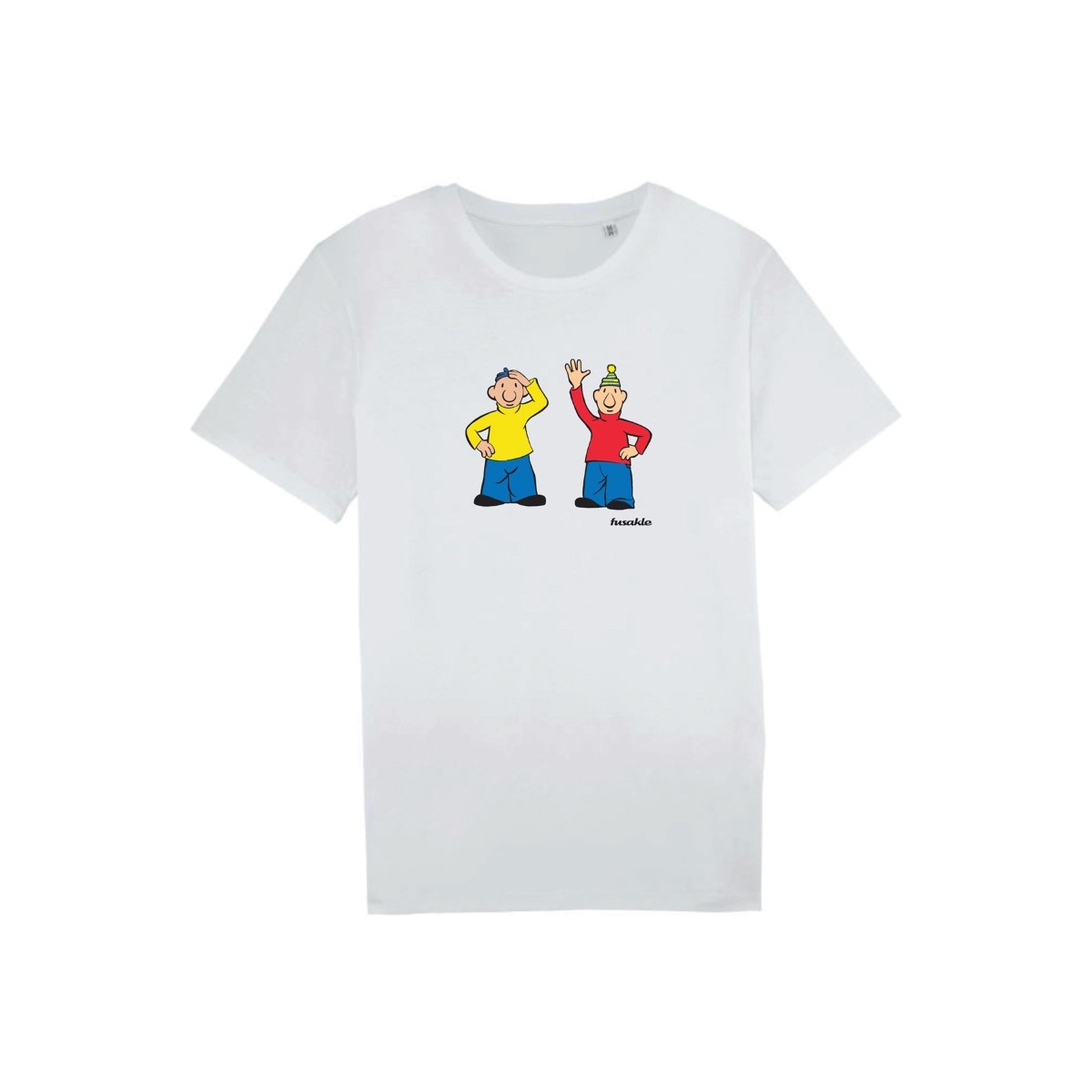 Dětské tričko Pat a Mat bílé Fusakle