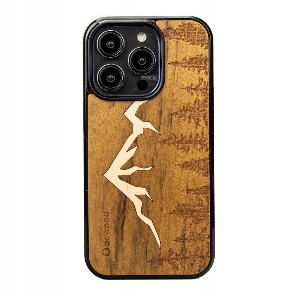 Dřevěný kryt na iPhone 15 Pro Bewood Hory