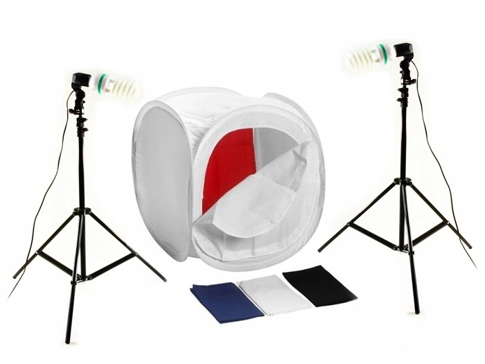 Studio sada pro bezstínovou fotografií 1200W 80cm