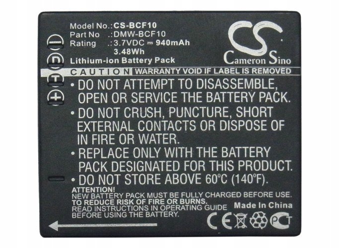 Baterie Panasonic DMW-BCF10, CGA-S009, Cameron Sino