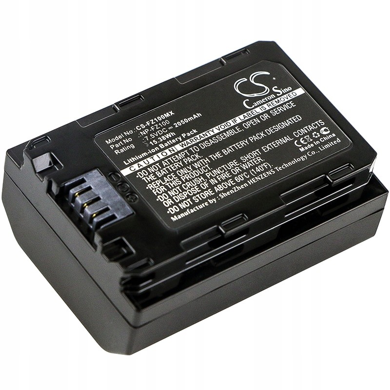 Baterie Akumulátor NPFZ100 NP-FZ100 BC-QZ1 do Sony Cameron Sino