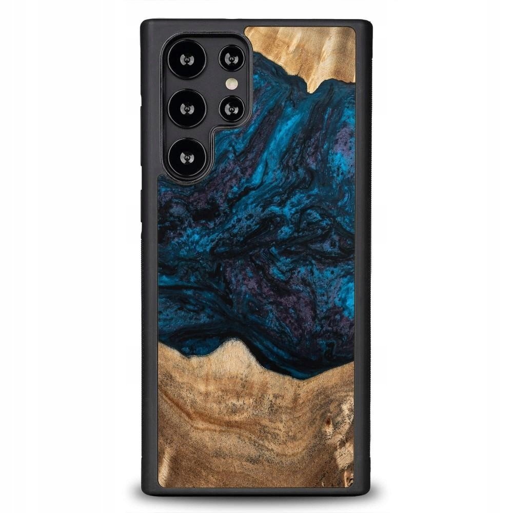 Dřevěné a pryskyřičné pouzdro pro Samsung Galaxy S22 Ultra Bewood Unique Neptun g