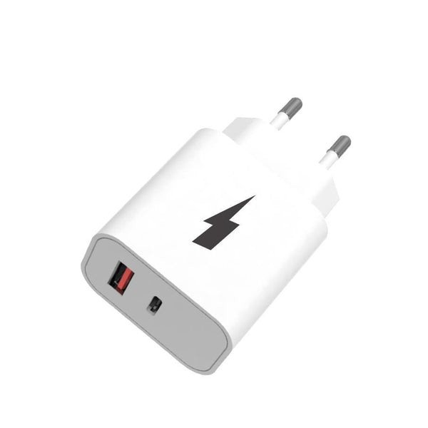 Síťová nabíječka WG 2xUSB/PD 20W + QC3,0 18W, bílá