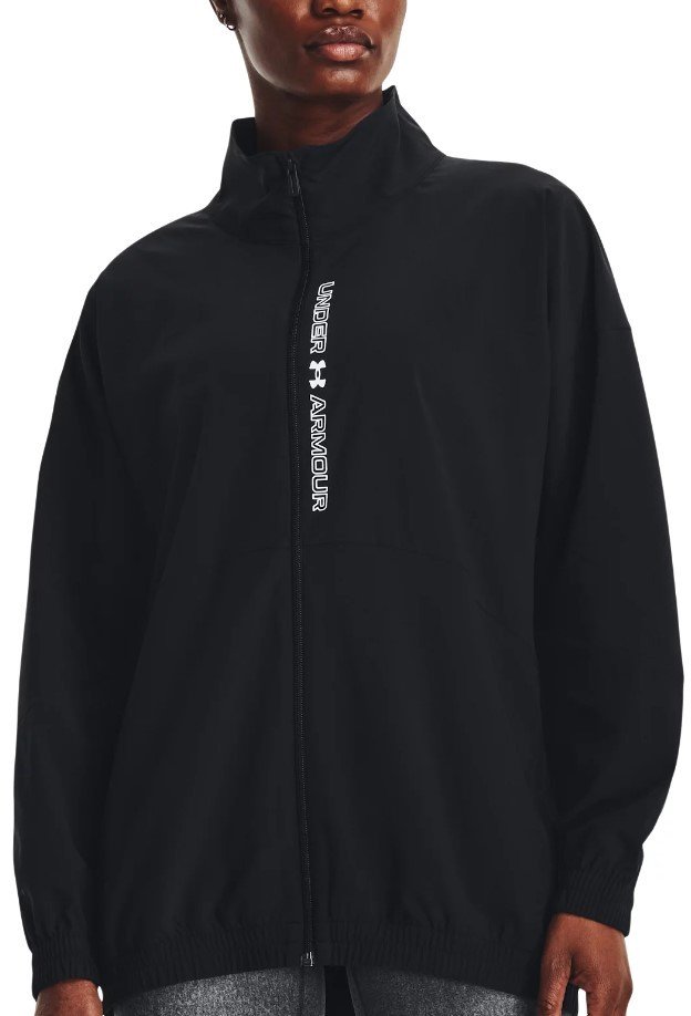 Bunda Under Armour Woven FZ Oversized Jacket-BLK