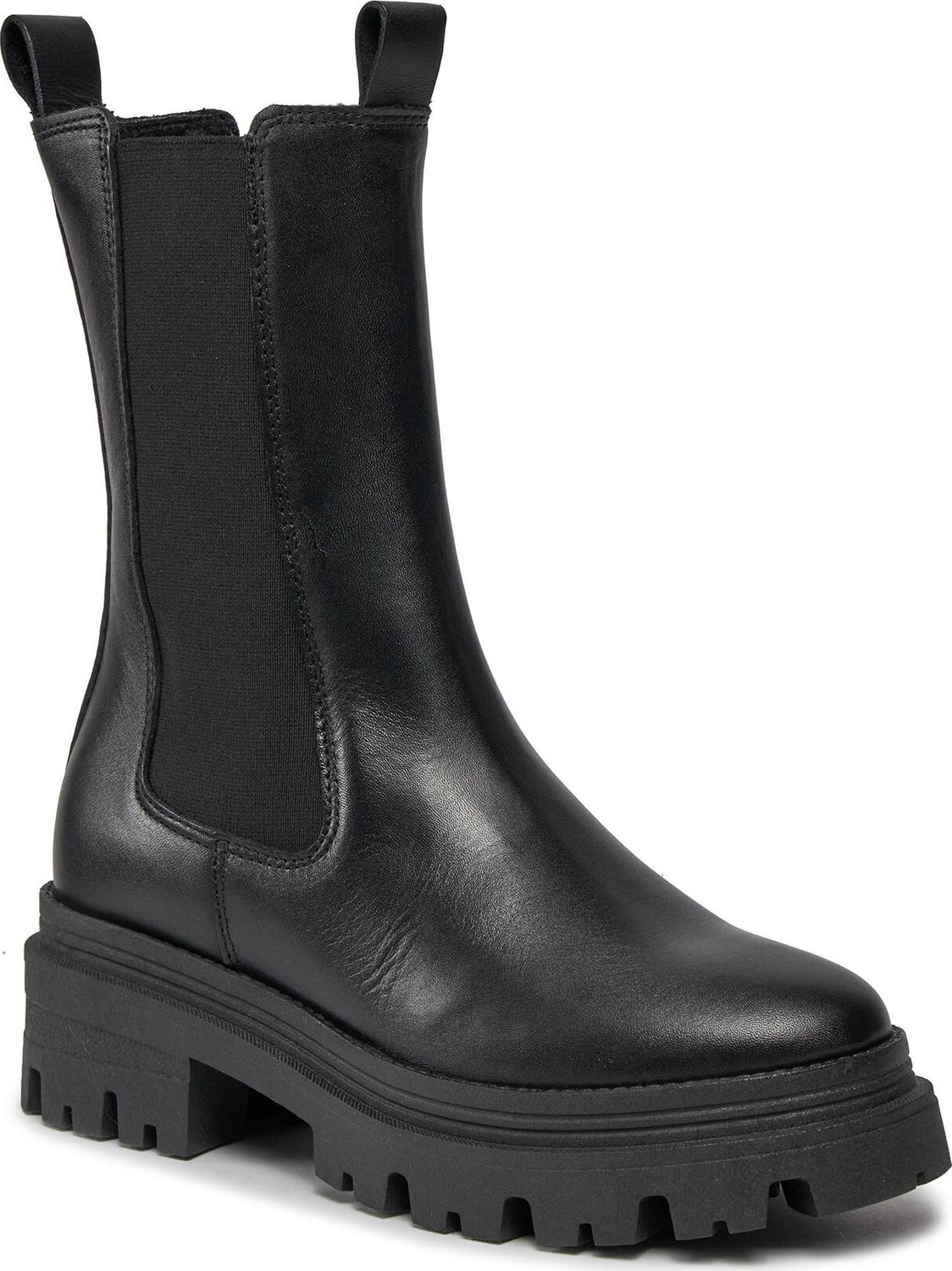 Kotníková obuv s elastickým prvkem Tamaris 1-25498-41 Black Leather 003