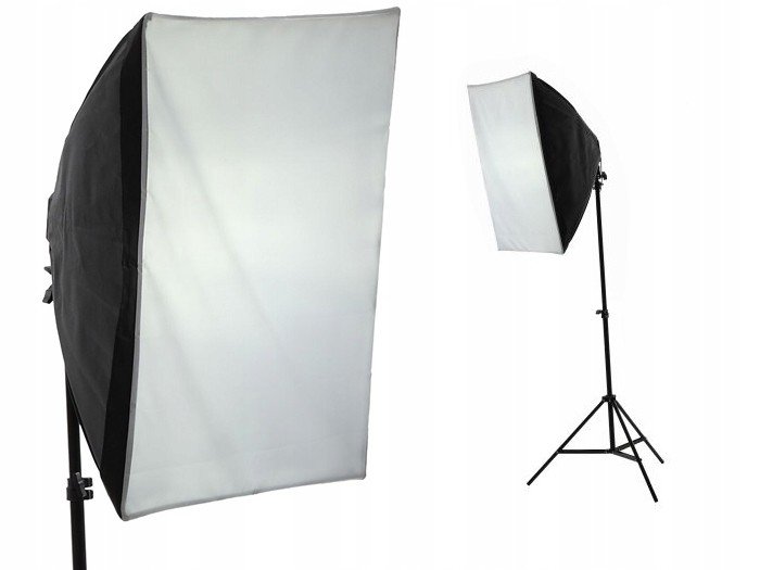 Softbox 40x40cm lampa žárovka 400W 85W stativ