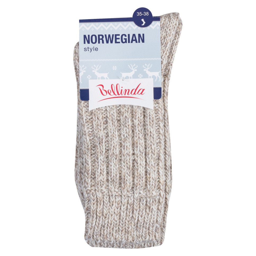BELLINDA Dámské a pánské zimní ponožky 35-38 béžový melír 1 kus