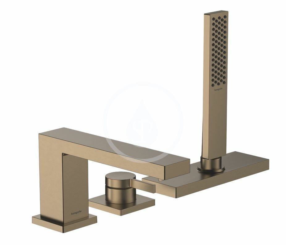Hansgrohe 73443140 - Baterie na okraj vany, 3-otvorová instalace, sBox, kartáčovaný bronz