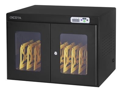DICOTA - Skříňka - pro 10 notebooků/tabletů - uzamykatelný - plast, ocel - černá - výstup: DC 5 - 20 V