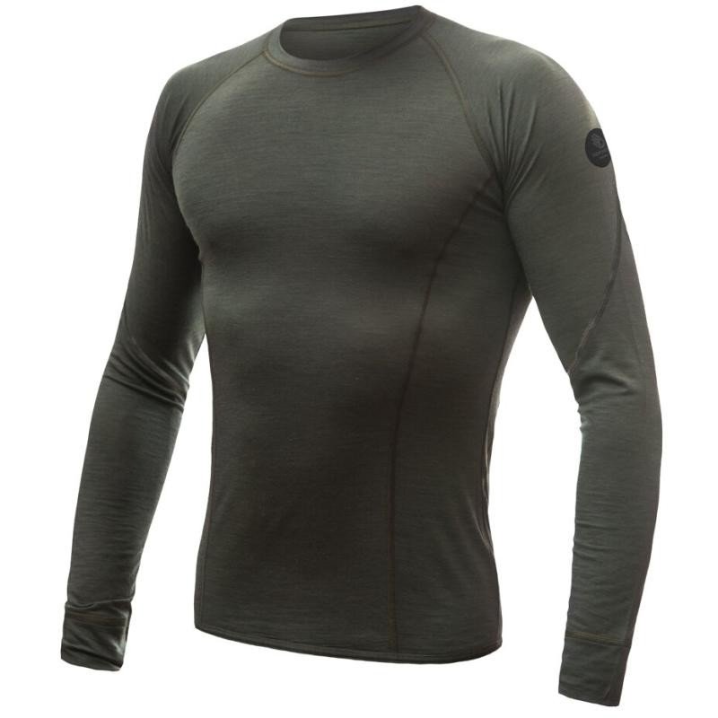 Triko Sensor Merino Air - pánské, dlouhý, olivová zelená - velikost 2XL