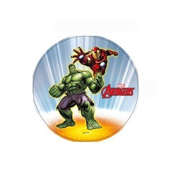 Jedlý papír kulatý - Marvel - Avengers - Halk + Iron man