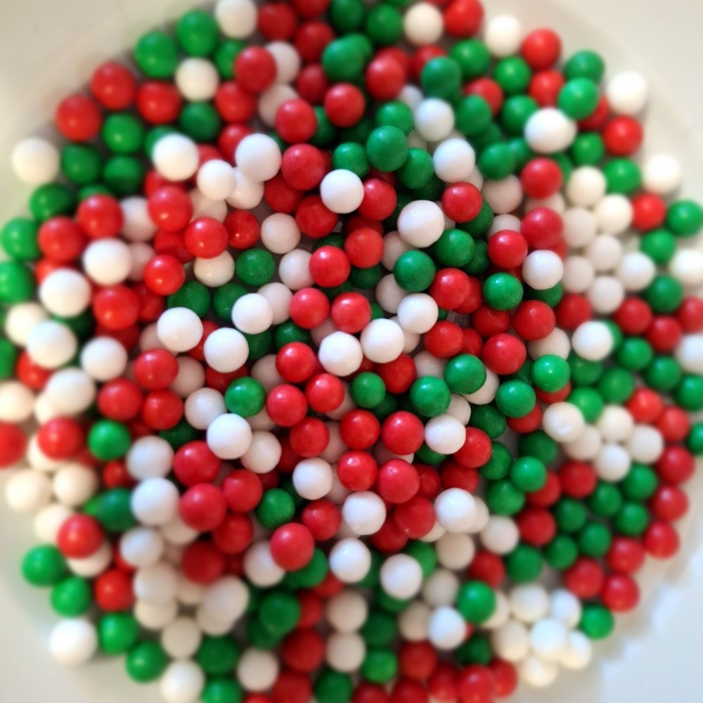 Cukrové perličky - Vánoční mix 7mm - 100g
