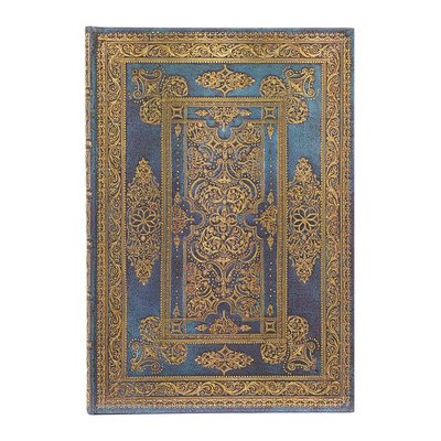 Paperblanks Blue Luxe Luxe Design Hardcover Journal MIDI Lined Elastic Band Closure 144 Pg 120 GSM (Paperblanks)(Other)